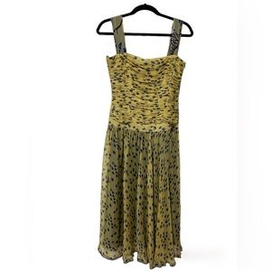 Antonio Marras Silk Yellow Midi Dress (Size 6/Italian 42)